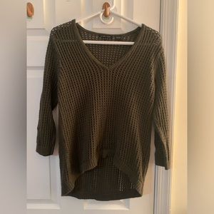 Jeanne Pierre Dark Green Crocheted Sweater in Women’s Size Medium